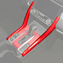ABS Red Interior Gear Shift Panel Stripe Cover Trims Fit For Honda Civic 2016-20
