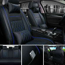 Car Seat Covers Top PU Leather Front & Rear Full Set Universal for 5-Seats Cars