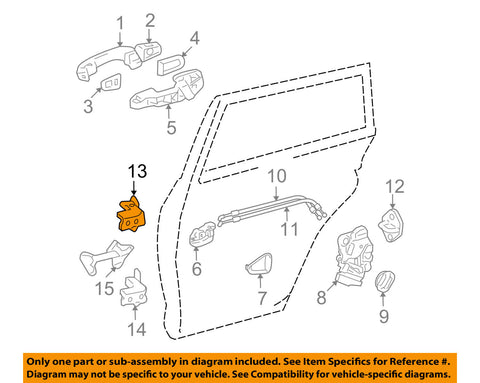 TOYOTA OEM Lock -Rear Door-Upper Hinge Left 6876020122