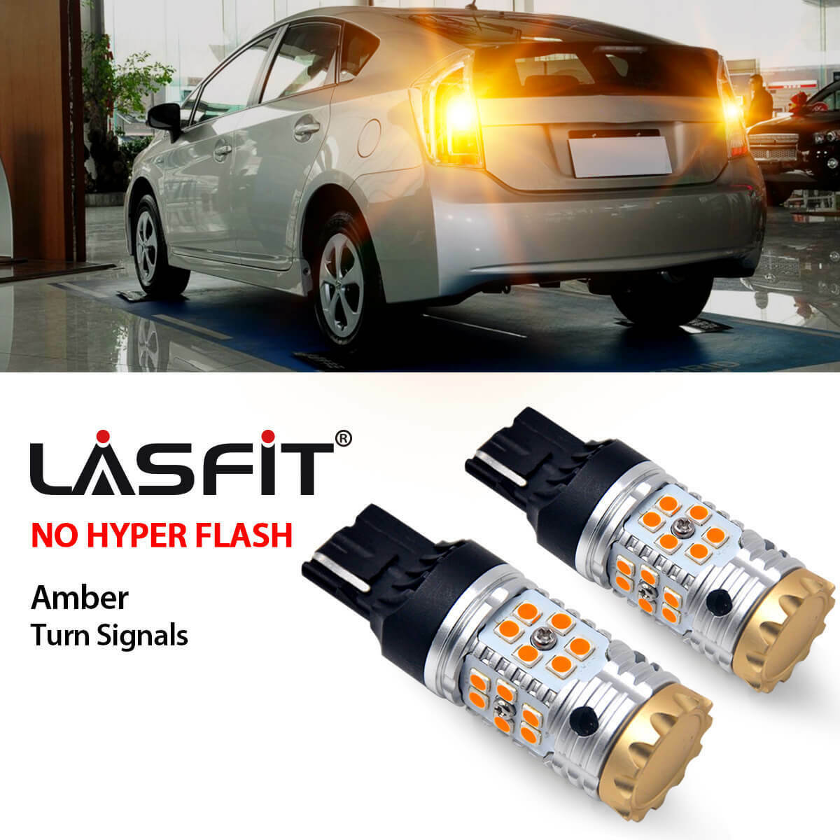 For Toyota Prius 2001-2017 LED Rear Turn Signal Light 7440 Amber No Hyper Flash