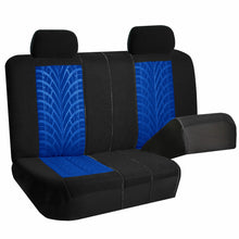 Car Seat Covers For Sedan SUV Truck Set Zipper Split Bench Blue Black