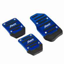 3x Blue Non-Slip Treadle Manual Car Brake Accelerator Foot Pedal Pad Covers