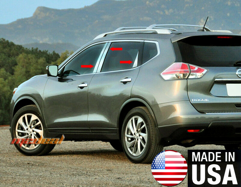 TYGER Fits 2014-2020 Nissan Rogue Stainless Steel Pillar Post Trim 6PC