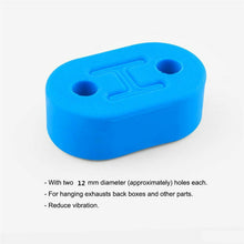 Universal 4Pcs Blue Polyurethane Rubber 2 Hole 73*12mm Exhaust Muffler Hanger