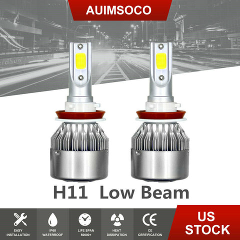 2X H11 LED Headlight Bulb Low Beam 6000K White For Toyota Camry 2007-2014