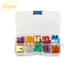 50Pcs Array Assorted Mixed Color Car Truck Medium Size Profile Blade Fuses Kit