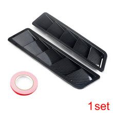 2x Carbon Fiber Car Hood Vent Louver Cooling Panel Trim Plastic Parts Universal