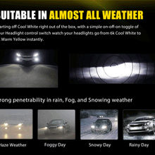 6x LED Headlight Fog Light Bulbs H11 Dual Color Fit for Toyota Tacoma 2016-2020