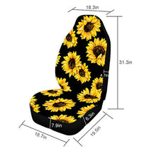 7pc Front Rear Sunflower Car Seat Cover 5Sit Cushion Washable Universal Interior