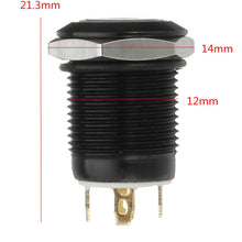 1x 12mm 12V 4Pin Red Angel Eye LED Metal Push Button Switch Momentary ON/OFF
