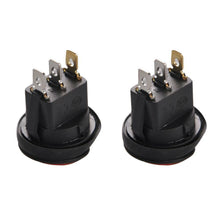 2* 12V 20A Waterproof Round Red On/Off Rocker Switch Car Auto Boat SPST Marine