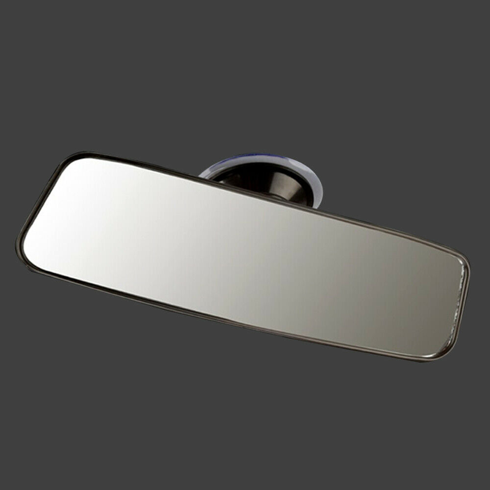 Car Auto Wide Flat Interior Rear View Mirror Suction Stick Rearview Accessory wx