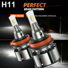 Pair SEALIGHT 80W H11 H9 H8 LED Headlight Bulbs Low Beam 6000K 8000LM Headlamps