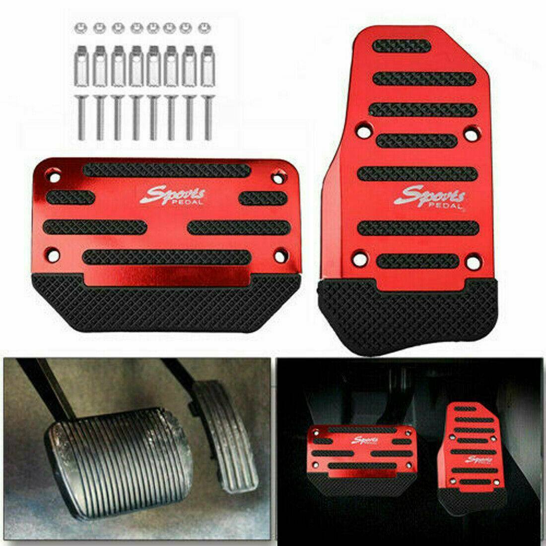 Red Universal Non-Slip Automatic Car Gas Brake Foot Pedal Pad Cover Accelerator