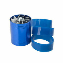 PDR F1-Z Car Double Air Intake Turbine Turbo SuperCharger Gas Fuel Saver Fan USA