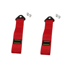 Red Sports High Strength Racing Tow Strap Set for Front Rear Bumper Towing Hook