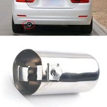 1x Car Rear Round Exhaust Pipe Tail Throat Muffler Tip Stainless Steel Universal
