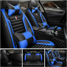 11Pcs Car Seat Cover Protector+Cushion Front & Rear Full Set PU Leather Interior