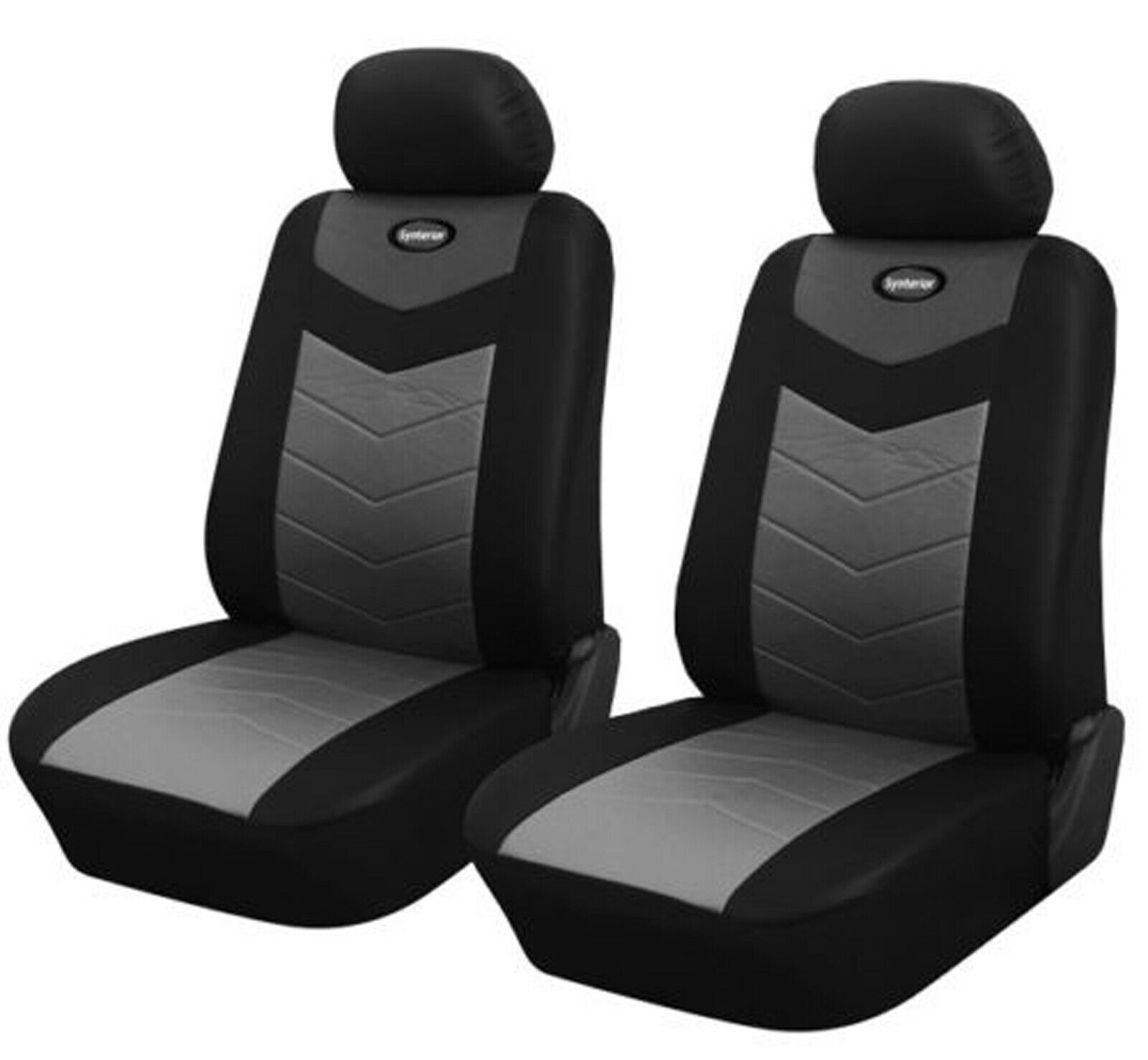 2 Black Leather Vinyl Front Car Seat Covers for Nissan #8257