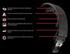For Nissan Frontier 2005-2019 DFC 1902-0869-00 True-Arc Rear Parking Brake Shoes