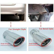 1Pcs 62mm Titanium Bend Muffler Tail Throat Black Universal For Car Exhaus Pipe