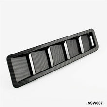 2Pcs Universal Race Car Hood Air Vent Louver Panel Trim Carbon Fiber Pattern ABS
