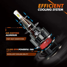 Pair SEALIGHT 80W H11 H9 H8 LED Headlight Bulbs Low Beam 6000K 8000LM Headlamps