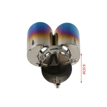Car Accessories Car Rear Dual Exhaust Pipe Tail Muffler Tip Throat Blue Tailpipe