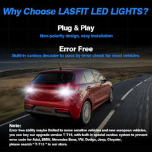 2x Lasfit LED Reverse Backup Light 6000K Bright White for Nissan Rogue 2008-2020