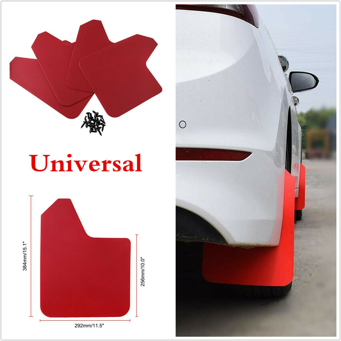 4Pcs Mudflaps Mud Flaps Splash Guards 11.5