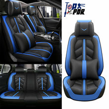 Luxury 5-Seat PU Leather Car Seat Covers Front&Rear Cushions Full Set Universal