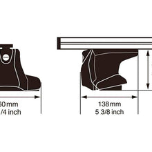 For Ram 1500 2011-2018 INNO XS250 Through Type Aero Base Black Foot Pack