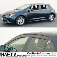 Wellvisors Rain Guards Deflectors For 2019-Up Toyota Corolla Hatchback Visors