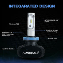 AUXBEAM H8 H9 H11 LED Headlight Kit High/Low Beam Bulb Super Bright 6500K 8000LM