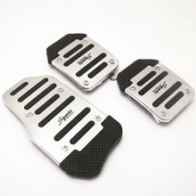 1 Set/3Pcs Universal Car Clutch Brake Foot Pedals Cover Treadle Non-Slip Silver