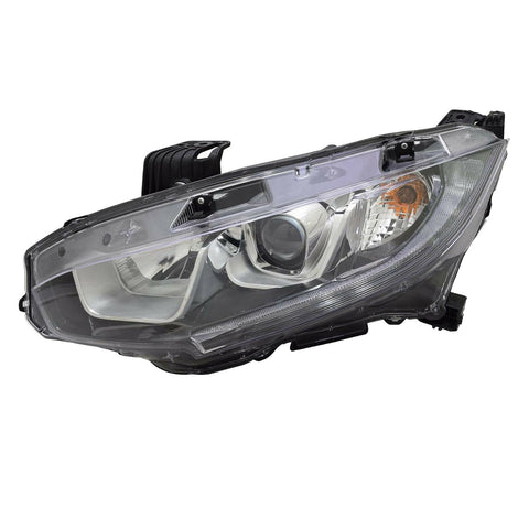 Headlight Halogen Left Driver High Quality CAPA For 2016-2020 Honda Civic Sedan