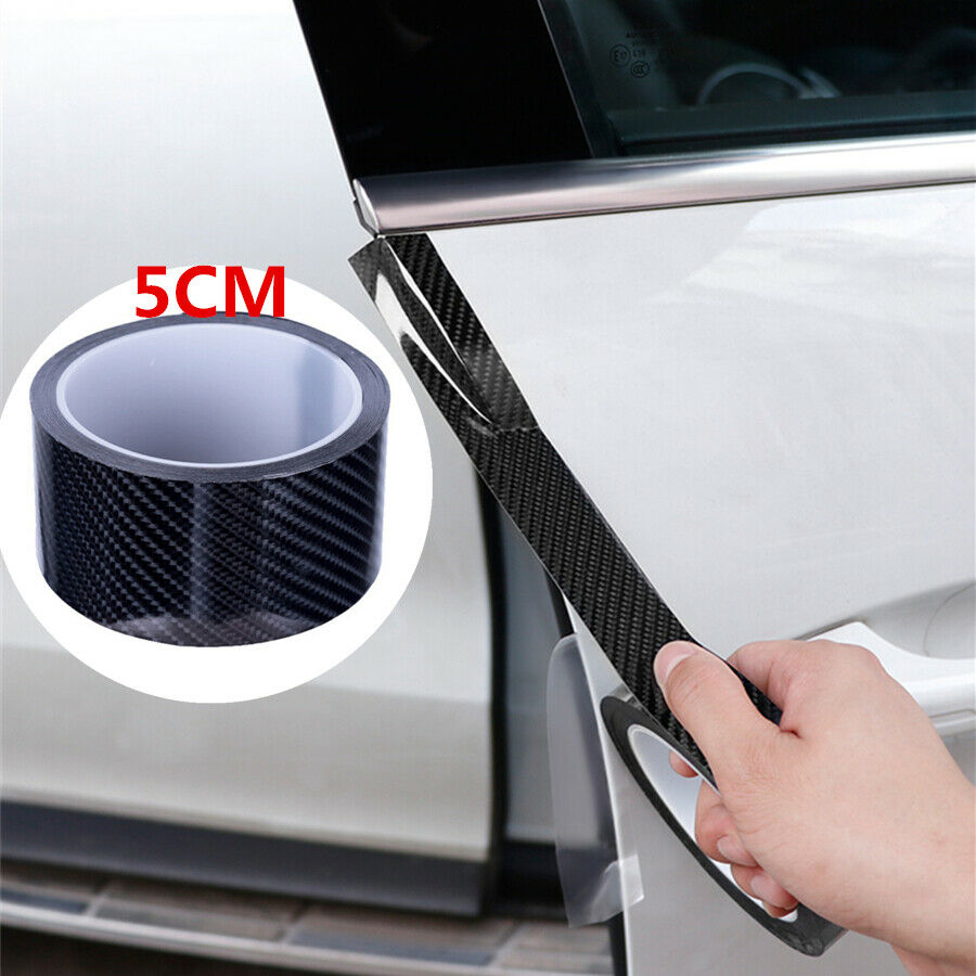 5D Car Side Edge Protector Strip Door Sill Scratch Carbon Fiber Look Sticker 10M