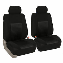 Full Interior Set Black Seat Covers Auto Car w/ Black All Weather Floor Mats