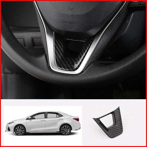 For Toyota Corolla 2019-2020 Carbon Fiber Steering wheel U type cover trim 1PCS