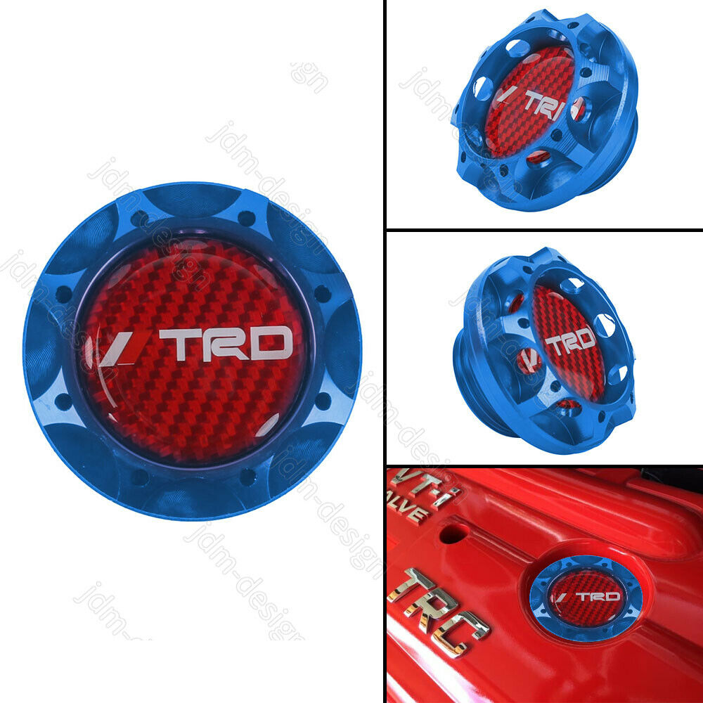 TRD Racing Blue Engine Oil Filler Cap Oil Tank Cover Aluminium For TOYOTA