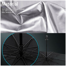 Multifunctional Car Umbrella Windshield Sun Shade Visor 57"x31" w/ Safety Hammer