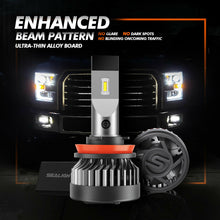 2pcs SEALIGHT H11 LED Headlight High Low Beam Bulb 6000K Pure White Free Return
