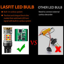 LASFIT 7443 7444 Front LED Turn Signal Light Blink Bulb for Toyota Nissan Honda