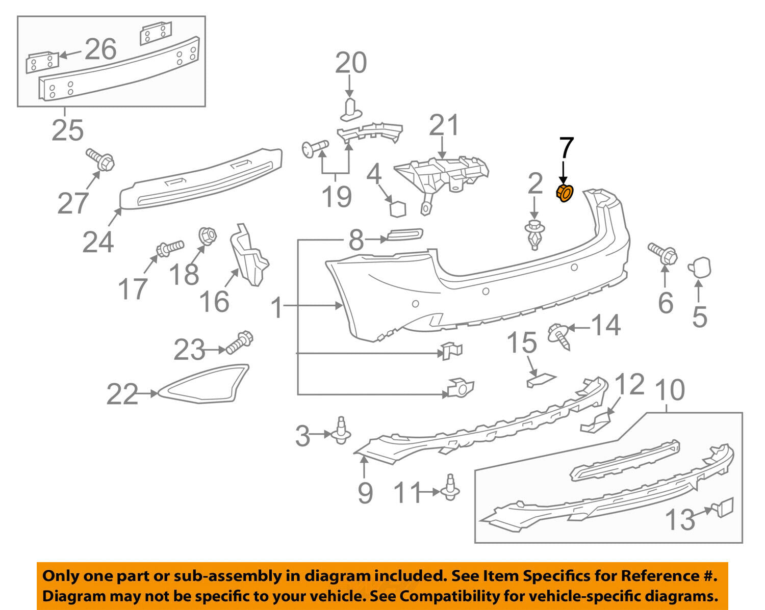 TOYOTA OEM Rear Bumper-Bumper Cover Grommet 9018906228