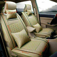 100% PU Leather Luxury Car Seat Covers Set Protector Universal 5-Seats Cushions