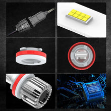 LASFIT H16 H11 H8 LED Fog Light Bulbs Conversion Kit Super Bright 5000LM 6000K