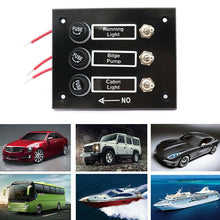 1*3 Gang Fused Switch Panel For Boats Rv's 12 Volt Toggle Switch Panel w/Sticker