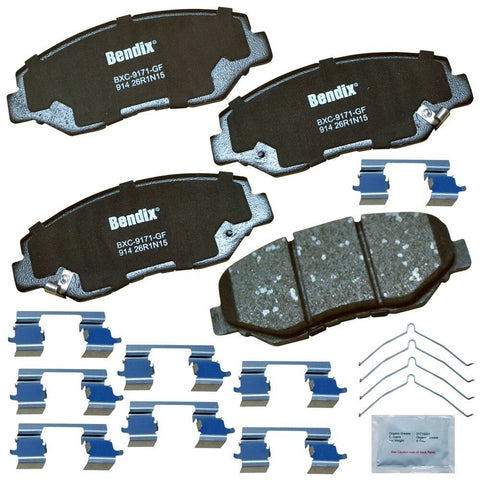 Disc Brake Pad Set-Premium Copper Free Ceramic BPR Disc Brake Pad Front Bendix