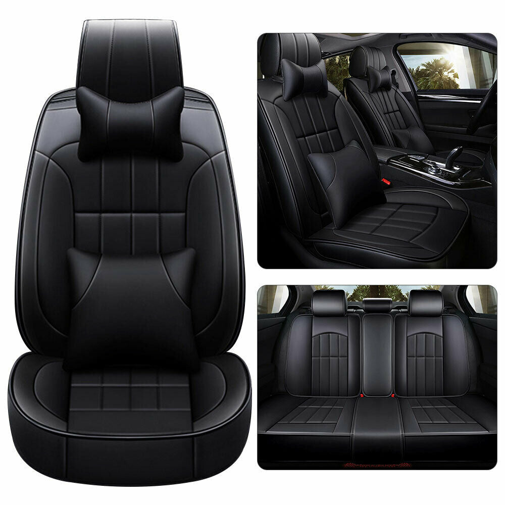 Universal Luxury Car Seat Cover PU Leather Cushions Protector 2020 New Year Gift