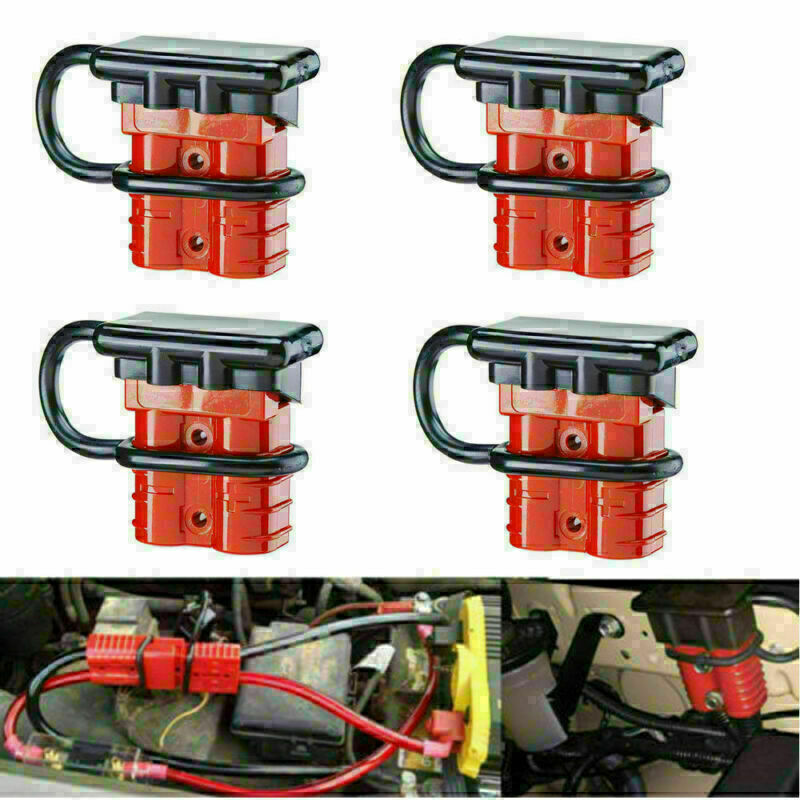 KarlKers 50A Battery Quick Connect/Disconnect Connector 8AWG For Anderson Plug Cable 1 3ft Waterproof Battery Cable Connector With O Ring 12v Wire Harness Plug Terminal For Car Winch Trailer 2 Pack
